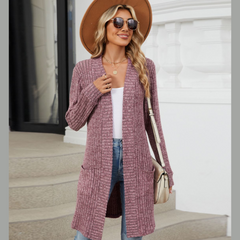 Open Front Long Sleeve Cardigan