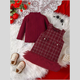 Children's Ribbed Knit Top and Dress Set