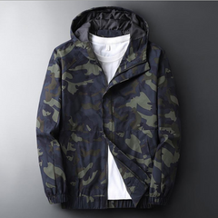 Men's Casual Hooded Camouflage Printed Jacket