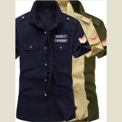 Men's Big & Tall Embroidered Short Sleeve Shirt