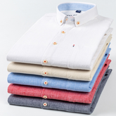 Long Sleeve Cotton Linen Slim Fit Fashion Casual Linen Shirt