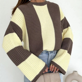 Classic Color Block Long Sleeve Sweater