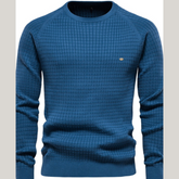 Texture Round Neck Long Sleeve Sweater