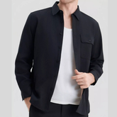 Men's Plus Size Classic Button-Up Long Sleeve Shirt