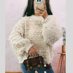 Chunky Round Neck Long Sleeve Sweater