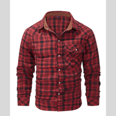 Men's Vintage Plaid Button Up Shirt