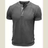 Men's Textured Henley Short Sleeve T-Shirt