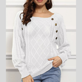 Cable Knit Boat Neck Sweater