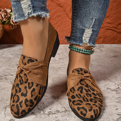 Women's Loafers Pointed Toe Chunky Heel Shoes