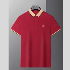Modern Plus Size Polo Shirt with Contrasting Collar
