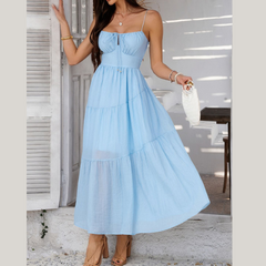 Devine Smocked Tiered Maxi Cami Dress
