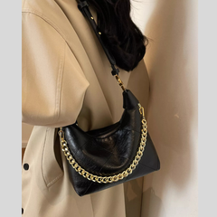 Chain Decor Leather Bag