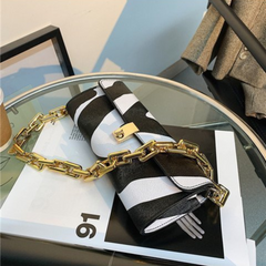 Cross-border French Niche Handbags Autumn And Winter New Fashion Wild Ins Thick Chain One-shoulder Clutch Underarm Bag