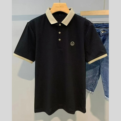Men's Classic Contrast Short Sleeve Collar Polo Shirt