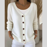 Full Size V-Neck Button-Down Knit Cardigan Plus Size