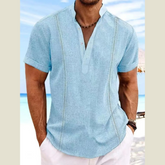 Men's Big & Tall Casual Shirt �Button Trim, Short Sleeves
