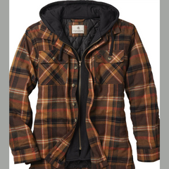 Cotton Coat Plaid Printed Loose Jacket Men