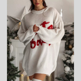 Christmas Letter Oversized Sweater Dress