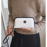 Hand-held Crystal Bamboo Pattern Exquisite Mobile Phone Bag