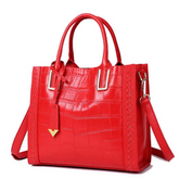 Pattern Woven Handbag Women Leather Handbags
