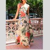 Printed Square Neck Maxi Dress