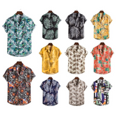 Men Short sleeved beach shirts men New printed shirt
