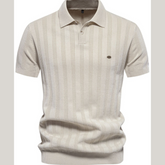 Men's Collared Neck Short Sleeve Knit Polo