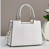 Women's Fashion Casual Crocodile Pattern Large Capacity Handbag