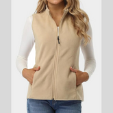 Zip Up Turtleneck Vest with Pockets