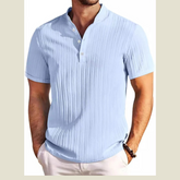 Men's Full Size Button Detail Short Sleeve Polo Plus Size
