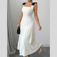 Square Neck Wide Strap Dress