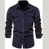 Men's Full Size Button Down Collared Neck Shirt Plus Size