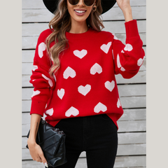 Chic Long Sleeve Knit Sweater with Angel Wings