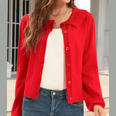 Collared Long Sleeve Button Down Cardigan