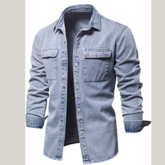Men's Button Down Chest Pocket Denim Jacket