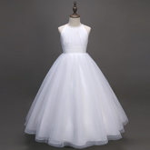 Girls' Piano Walk Show Performance Attire Fluffy Dress