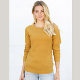 Round Neck Raglan Sleeve Sweater