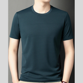 Men's Plus Size Breathable Texture Short Sleeve T-Shirt