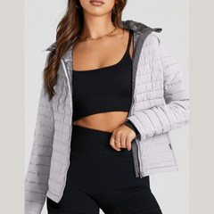 Turtleneck Zip Up Long Sleeve Jacket