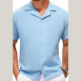 Men's Plus Size Button Down Short Sleeve Shirt