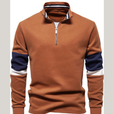 Men's Color Block Long Sleeve Polo