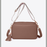 PU Leather Tassel Crossbody Bag