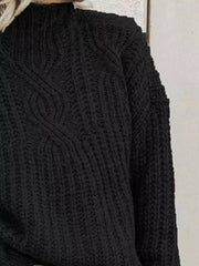 Full Size Turtleneck Long Sleeve Sweater Plus Size