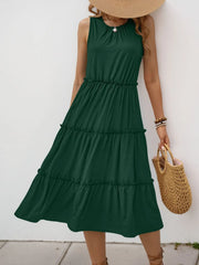 Frill Tiered Midi Dress