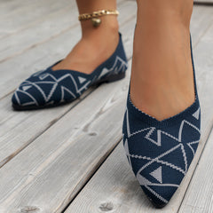 Lightweight Pointed Toe Mesh Slip-On Flats