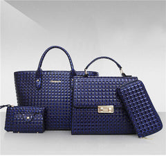 European And American Fashion Plaid Mother Bag Five-piece Set