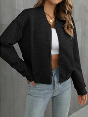 Casual Zip Up Long Sleeve Jacket