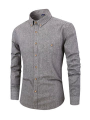 Men's Full Size Striped Casual Button-Down Shirt Plus Size