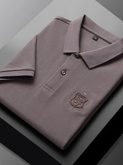Men's Plus Size Embroidered Logo Short Sleeve Polo