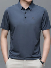 Men's Plus Size Breathable Quick-Dry Collared Neck Polo